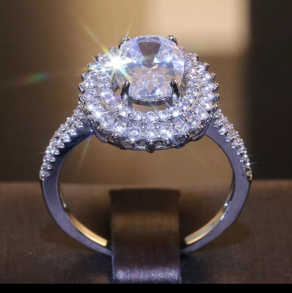 Classic,3.87CT STONE Ring 925 sterling Silver lab created diamond - Picture 7 of 11